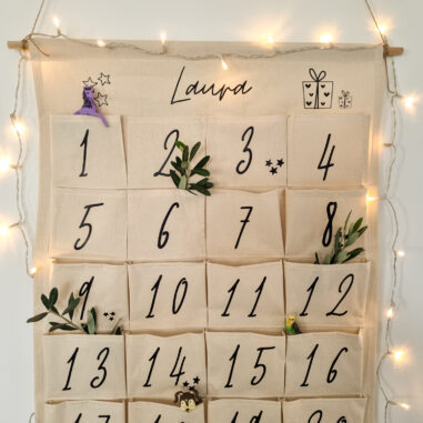 Adventskalender Canvas zum selbst befüllen personalisiert